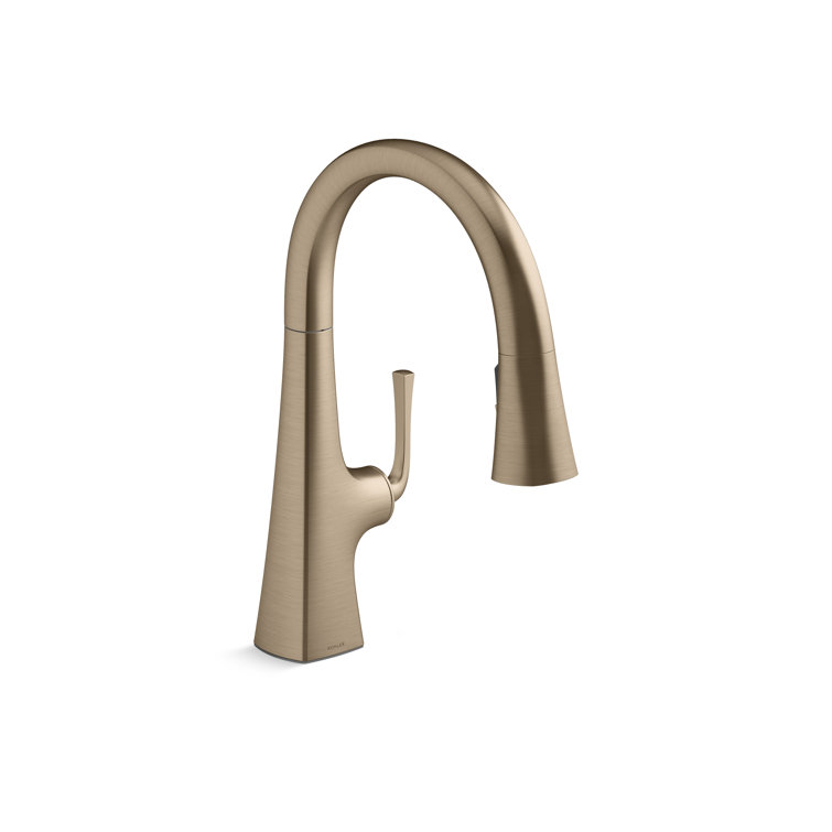 Graze Pull-Down Kitchen Sink Faucet with Three-Function Sprayhead