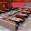 Banc de rangement de style industriel