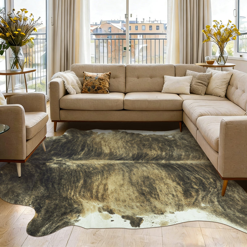 Tapis en similicuir à imprimé animal pour l'intérieur, adapté pour les salons, les chambres à coucher et les bureaux.