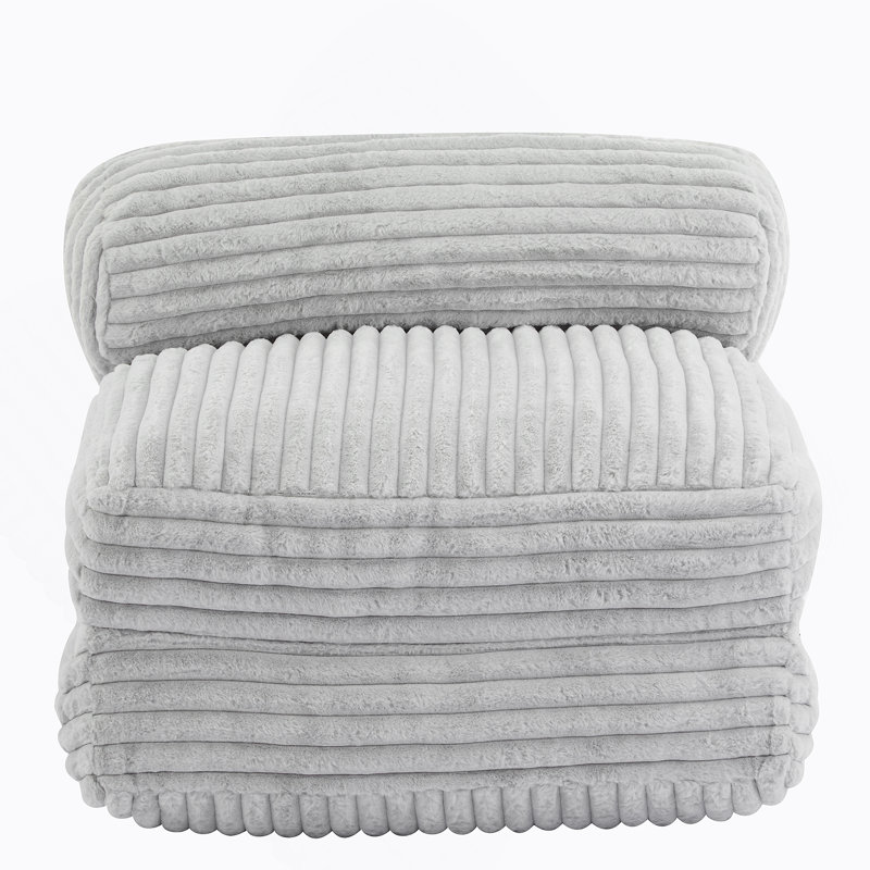 Fauteuil à billes d'intérieur pliable, gris clair