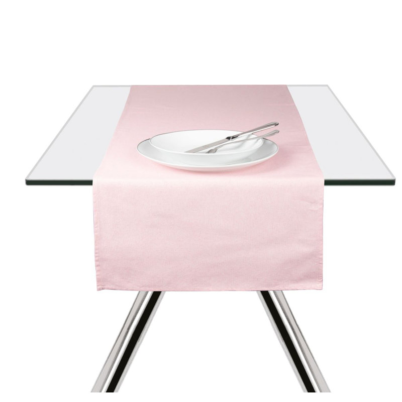 Excelsa table runner Pastel Color cotton 45x140 cm beige, Rose