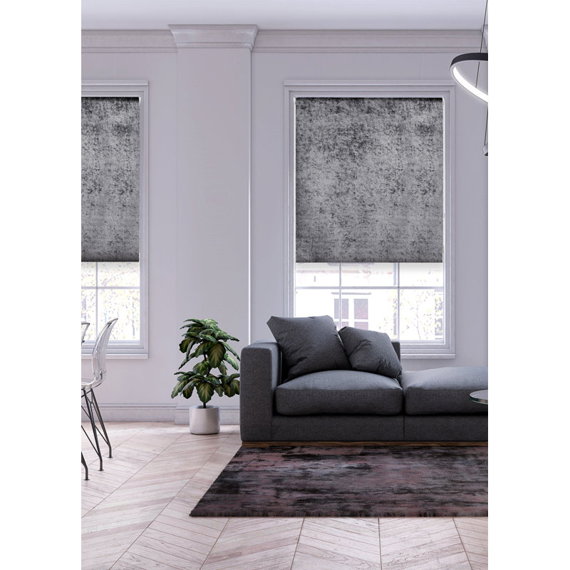 Roller Blind, Charcoal, 120cm W x 165cm L