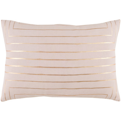 Crescent Striped Cotton Throw Pillow