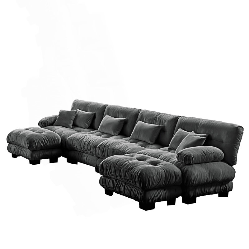 Canapé modulaire Boneless Free Combination, Gris chenille