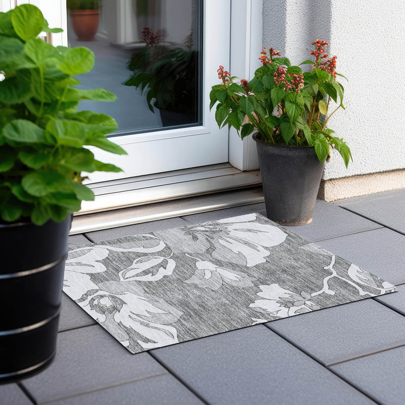  Malchow Machine Washable Indoor/Outdoor Rug, Rectangle 1'8" x 2'6"