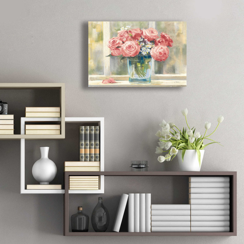 «Pink Roses» par Carol Rowan, H 16 po x l 24 po x P 0,2 po