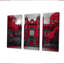 Ensemble de décorations murales monochromes gris et rouge University Building III - College & University-1938337293-1938337295