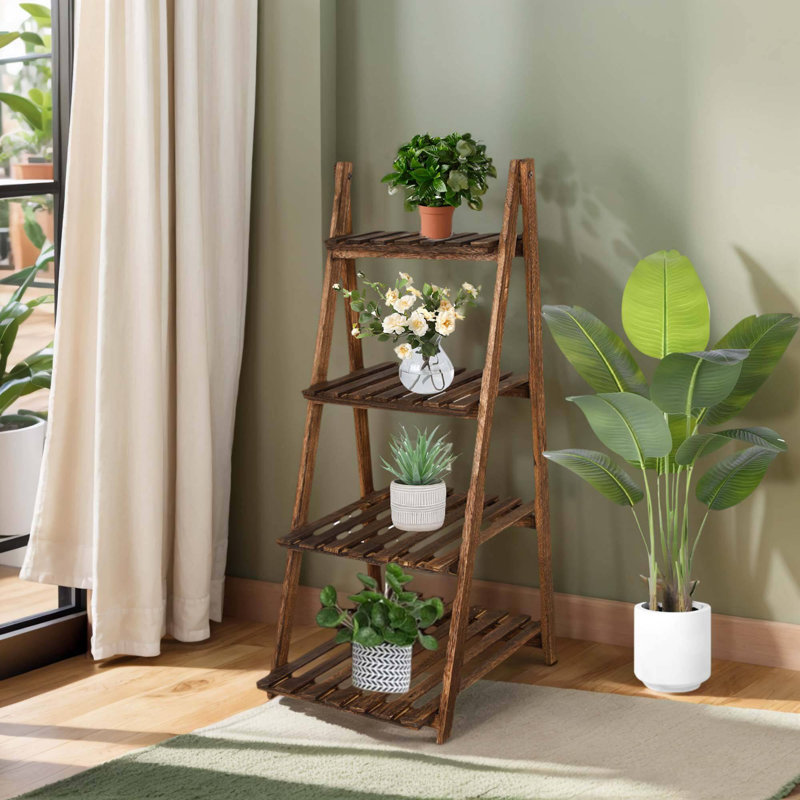 4 Tiers Wood Plant Stand
