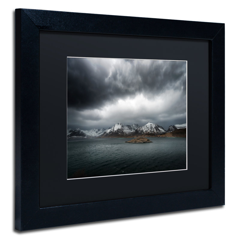 Gris, reproduction de photo encadrée, H 11 po x l 14 po x P 0,5 po, Noir