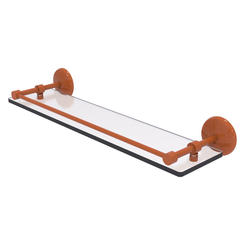 Tablette en verre trempé Yae Carlo, H 3 po x l 22 po x P 5 po, Étincelle d'automne