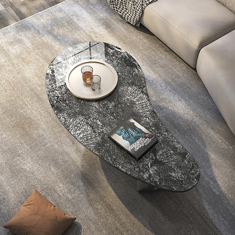 Table basse de salon simple de luxe, Noir, H 15,7 po x L 55,1 po x l 27,6 po