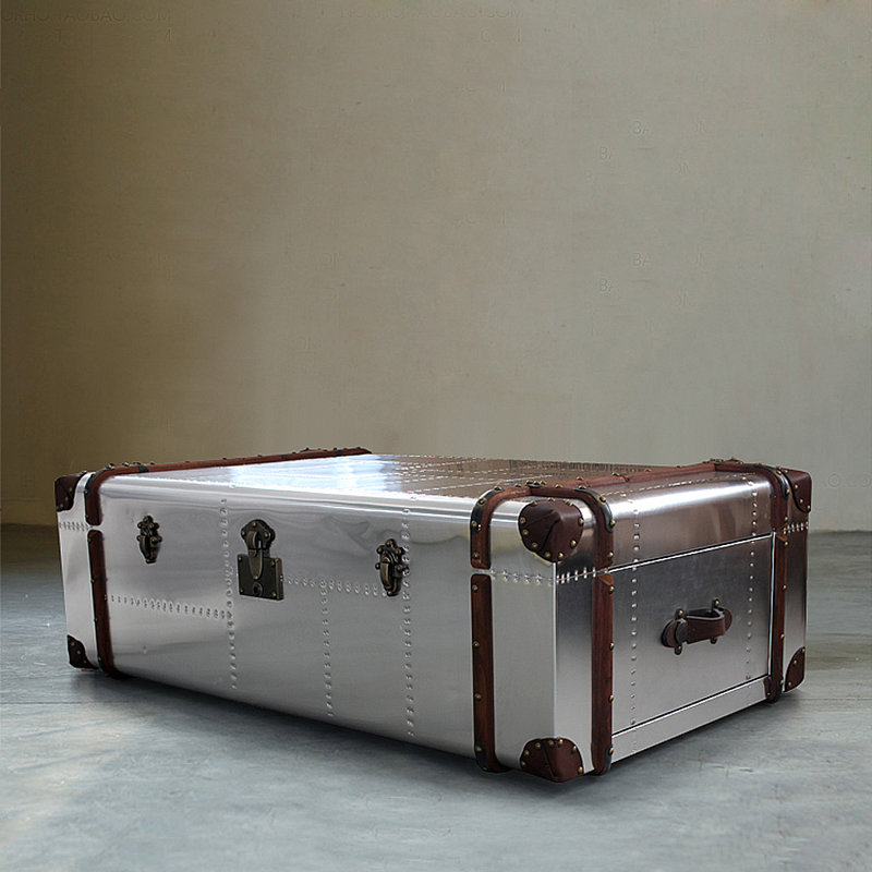 Table basse multifonctionnelle en aluminium Vintage