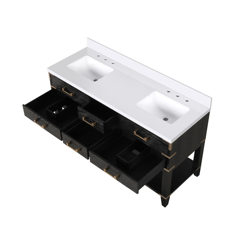 Double Bath Vanity with Quartz Top