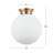 Paralimni Glass Semi Flush Mount