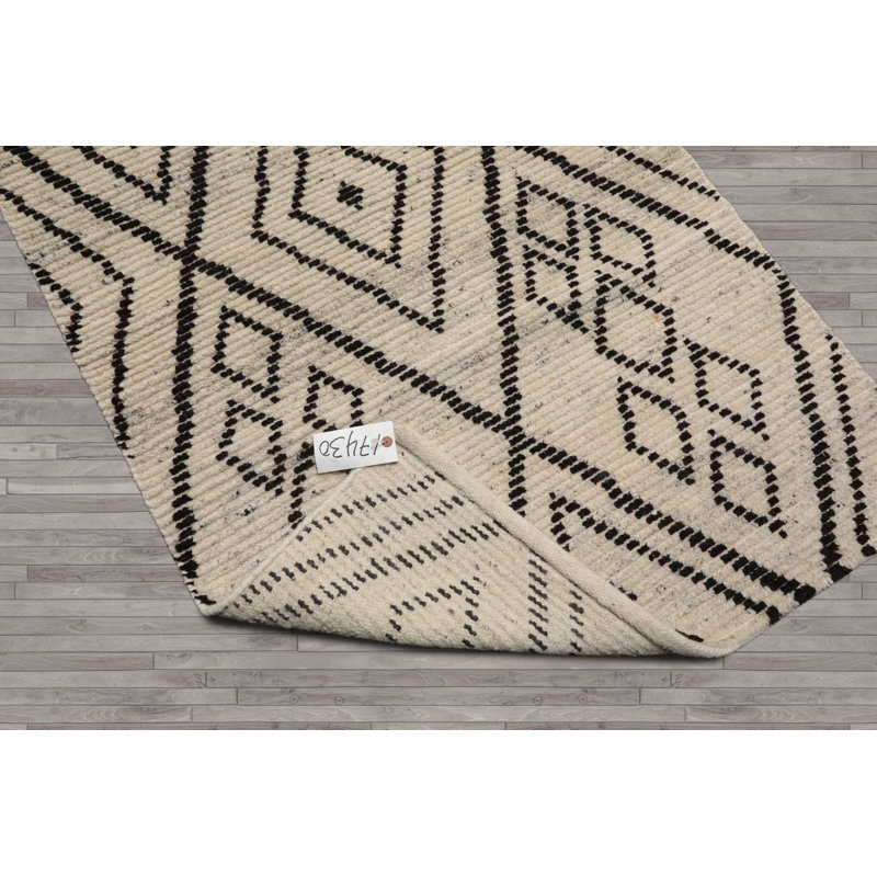 Tapis afghan marocain traditionnel en laine noué à la main 3 x 5