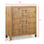 Mobilier de chambre à coucher en bois naturel avec commode à cinq tiroirs 1pc