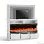 Meuble télé 50 po avec 3 tiroirs, console multimédia moderne-124476117