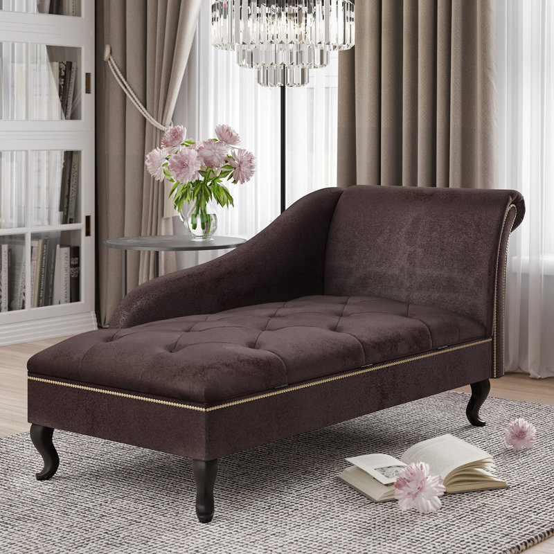 Chaise longue rembourrée Haskell, Brun