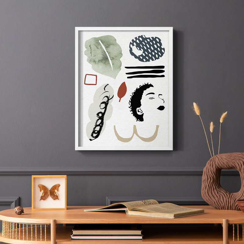 Collection encadrée Mindfulness III - bois massif, Blanc, H 10 po x l 8 po