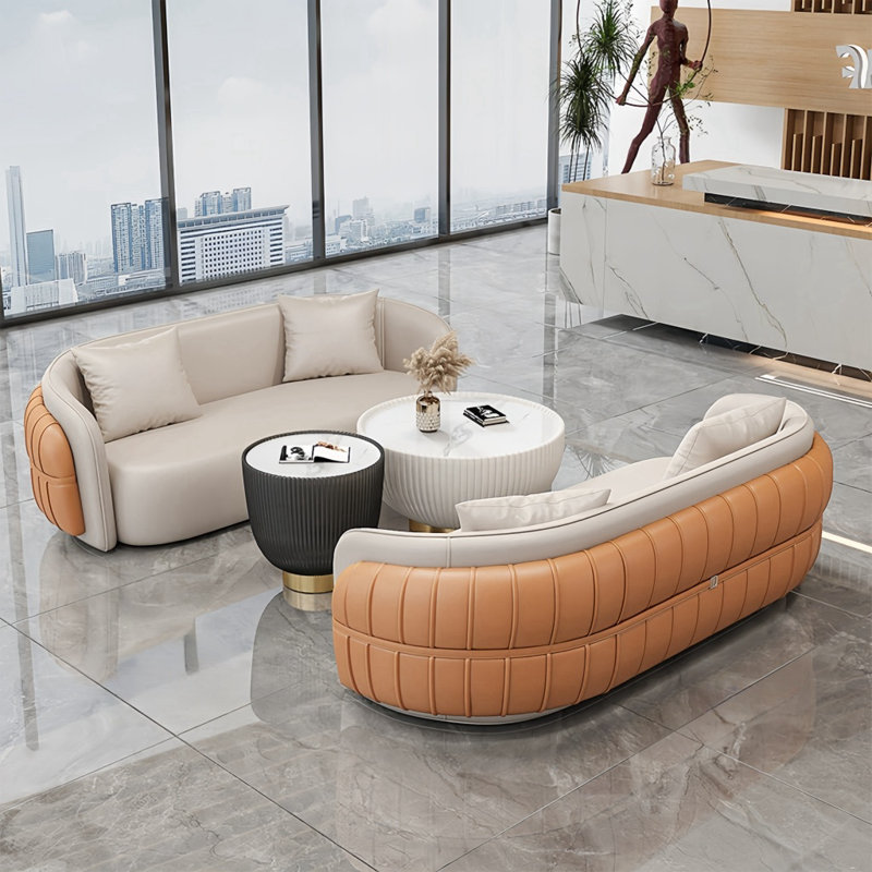 Waverly, Orange/Off-White