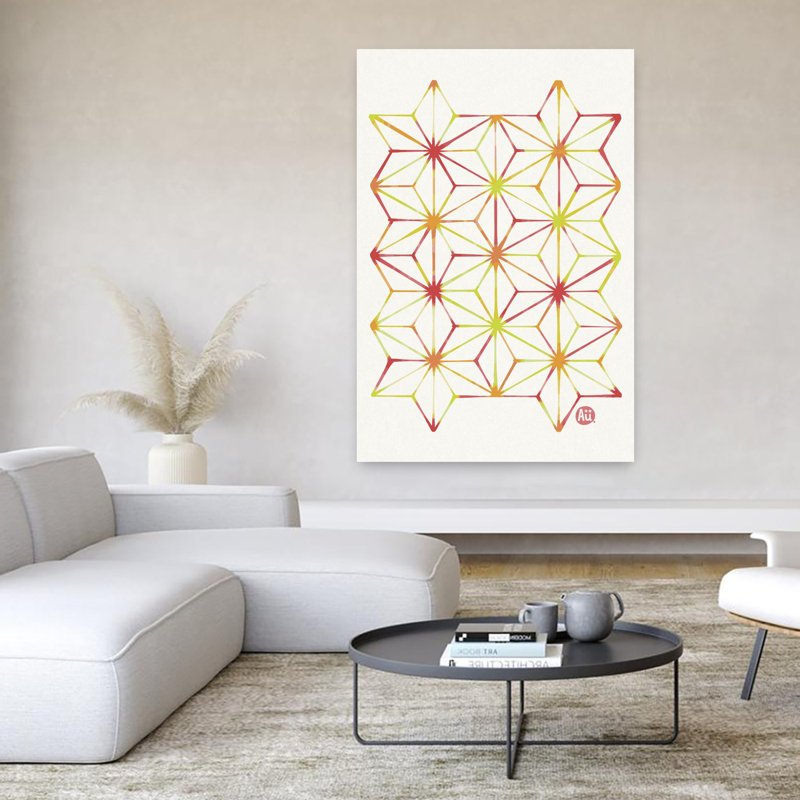 Contemporary Art Geometric Traditional Abstract Nature Landscape Wall Art by Aia Ueno - Wrapped Canvas Print