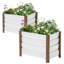 Boîte à fleurs en aluminium pour jardin surélevé avec jardin 24 "x 16" x 18 pouces avec trous de drainage