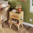 Rattan Nightstand With Charging Station, Boho Night Stand,...-814225492