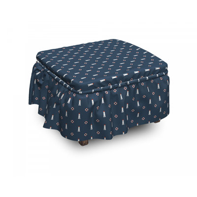 Box Cushion Ottoman Slipcover