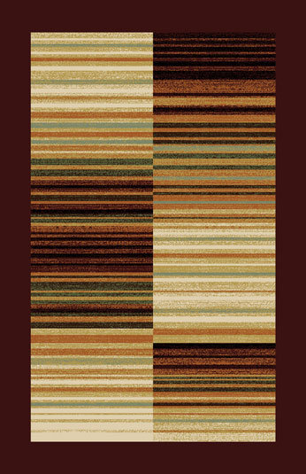 Tapis beige/brun tissé à la machine Denzil, Rectangle 10 pi x 13 pi