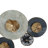 Modern Round Metal Wall Art Hanging for Home Decor Styling - Artistic Accent in Kitchen Decor Sculpture Display - 35", Gray & Gold