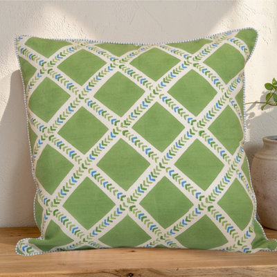 Mithya Linen Pillow Cover - Green