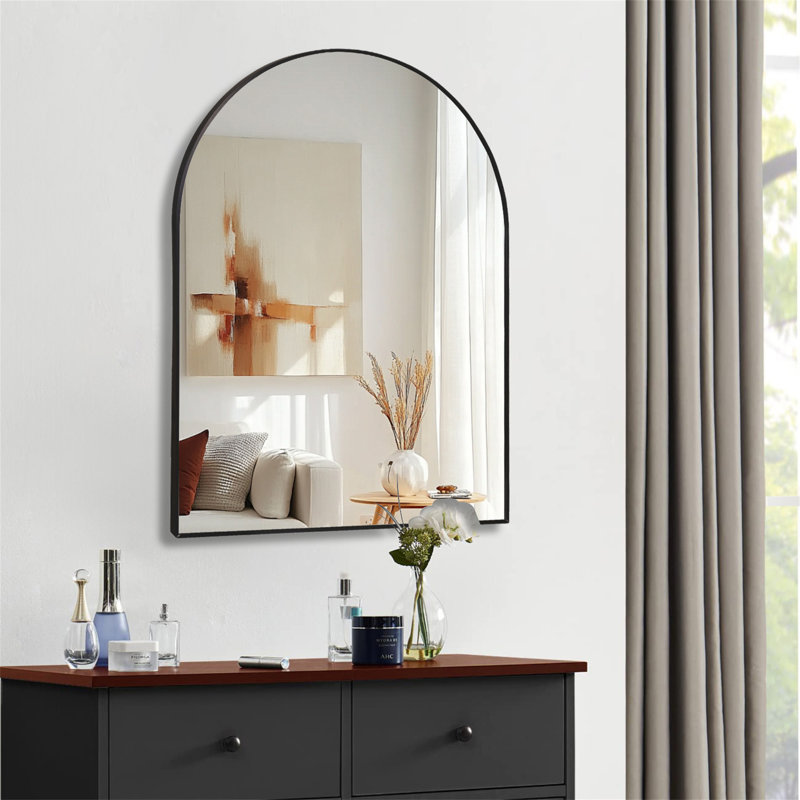 Miroir de salle de bain 30x40 (Comprend un miroir seulement), Noir