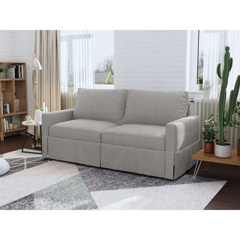 Upholstered 70'' Sofa, Light Gray 100% Polyester
