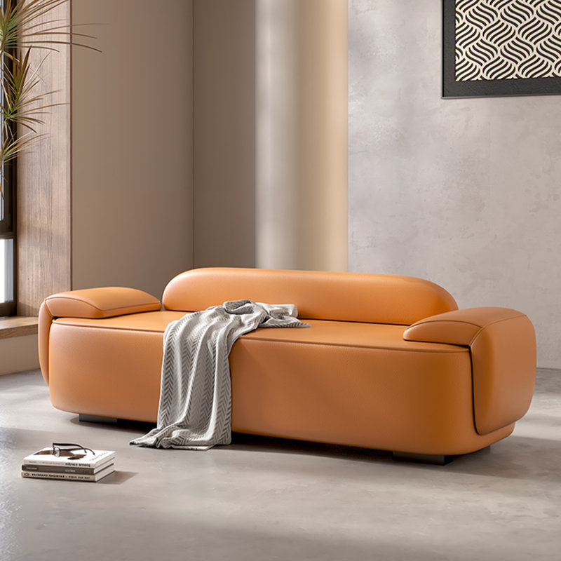 Banc avec revêtement, Orange