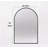 20x30 Inch Black Metal Framed Arched Bathrrom Mirror for Wall-1250147912-1250147913