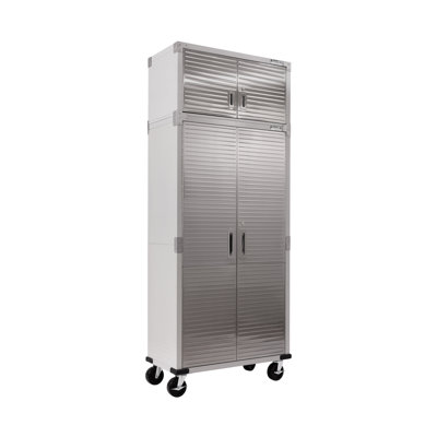 Seville Classics UltraHD 2 Piece Stainless Steel Storage System, 90.5" H x 36" W x 18" D