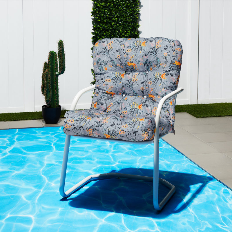 Vera Bradley Outdoor Seat/Back Cushion, Rain Forest Toile Grey