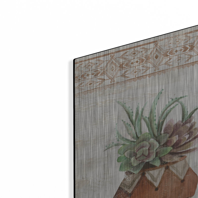 «Southwest Terracotta Succulents II» par Cindy Jacobs, H 24 po x l 16 po