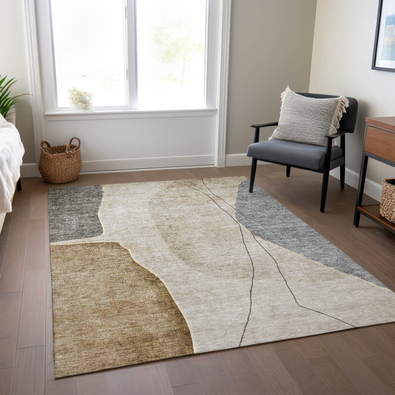 Tapis intérieur / extérieur avec envers antidérapant Chrispin, Rectangle de 10 pi x 14 pi