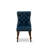 9 Pieces Dining Table Set Includes a Rectangle Table and 8 Navy Blue Polyester fabric Dining Chairs, Antique Walnut-289307194-299601128