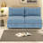 Compact Modern Sofas, Chenille Antique Blue With Storage For Versatile Living Spaces