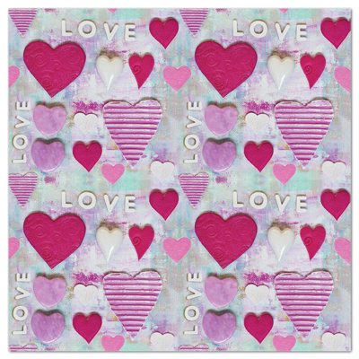 Pink Hearts Sample by Andrea Haase - No Frame Print on Plastic / Acrylic