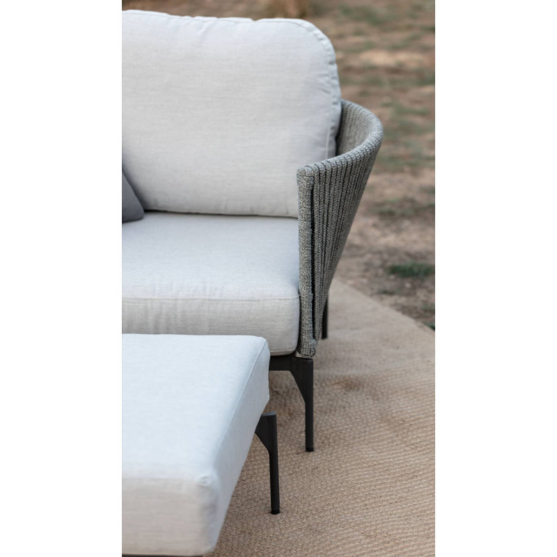 Boston Outdoor Lounge Chair, Spectrum Graphite Sunbrella® Plainweave