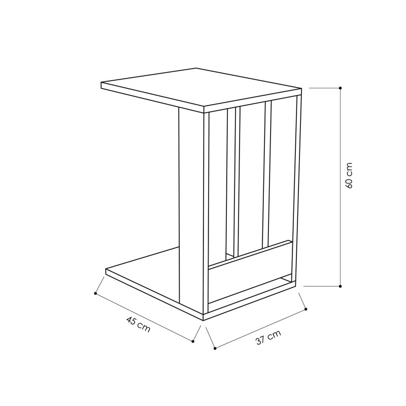 Table de bout Nagle C, Blanc