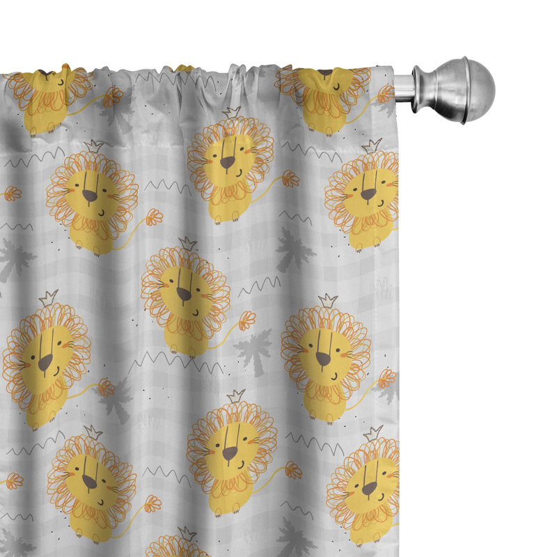 Panneaux de rideaux semi-transparents avec passe-tringle Nursery, 28 po x 63 po