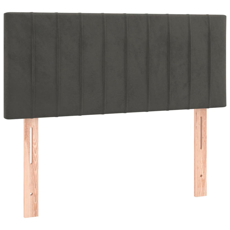 Headboard, 88cm H x 100cm W x 5cm D, Dark Grey Velvet