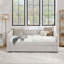 Lit de jour double avec canapé-lit tapissier, avec rayures verticales, tissu en lin, beige (82,5 po x 58 po x 30 po)-1448450203-1448450213