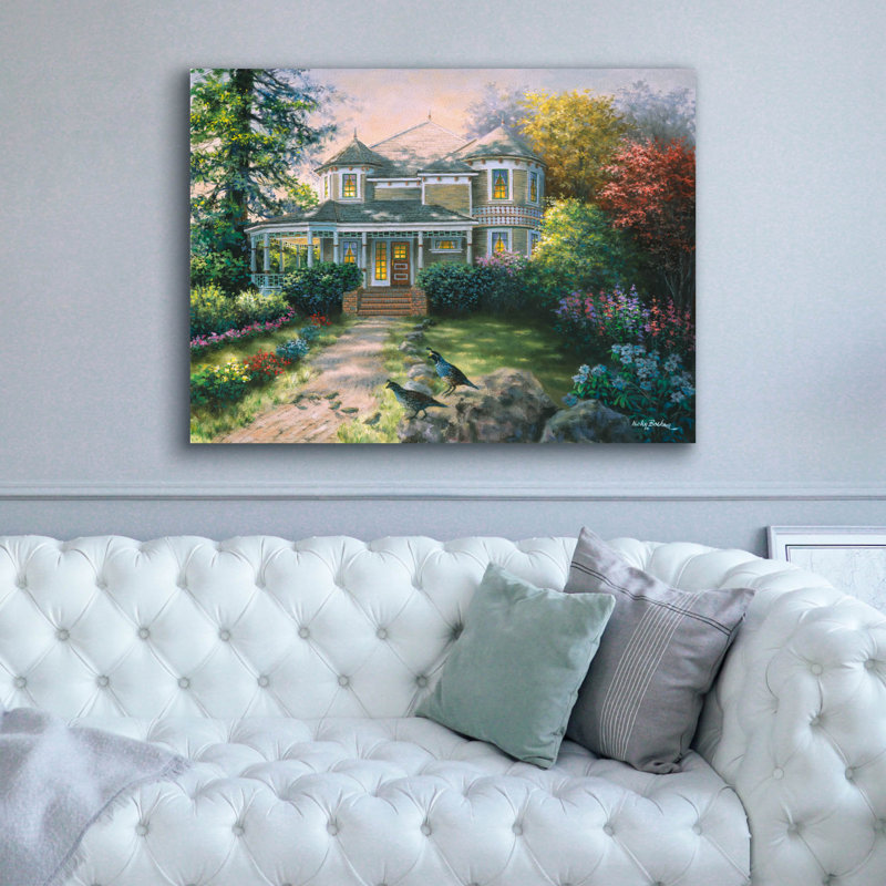  «Victorian Interlude» par Nicky Boehme, art mural sur toile, 54 po x 40 po, H 40 po x l 54 po