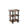 Nedra 20" Wide Rustic Industrial Solid Wood and Metal Frame Rectangular End Table With 2 Shelves