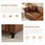 Canapé Chesterfield de 63,5 pouces de style Mid Century-529962427